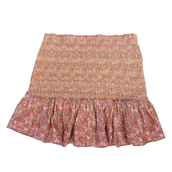 LoveShackFancy Anguilla Floral Skirt in Warm Taupe Sienna - Picture 4 of 11